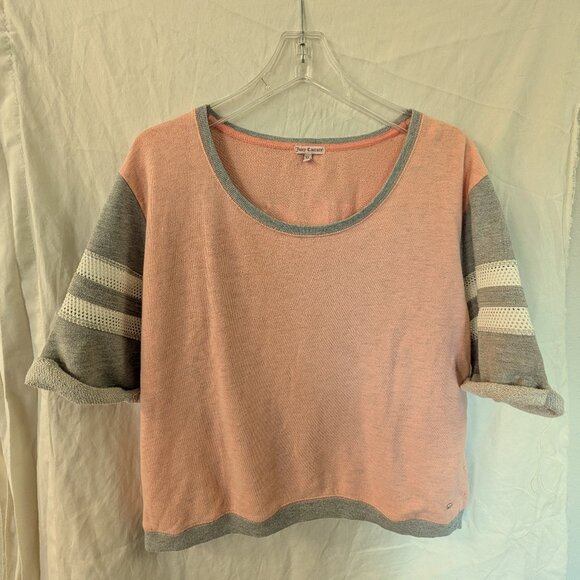 Juicy Couture Pink Jersey Top XL Crop - Picture 1 of 5